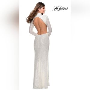 LaFemme dress 28771 backless white size 10